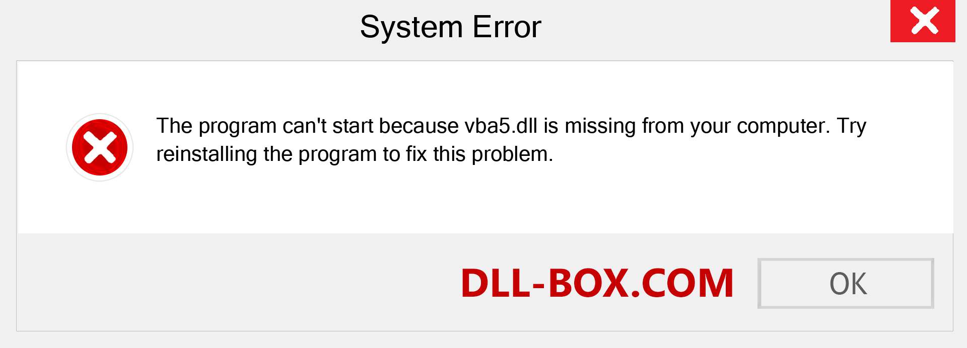  vba5.dll file is missing?. Download for Windows 7, 8, 10 - Fix  vba5 dll Missing Error on Windows, photos, images